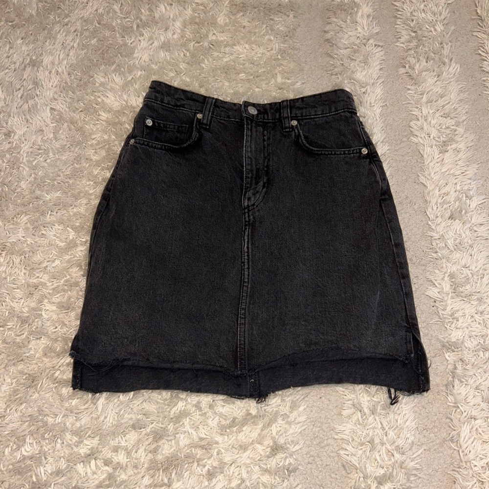 Black Denim Skirt
